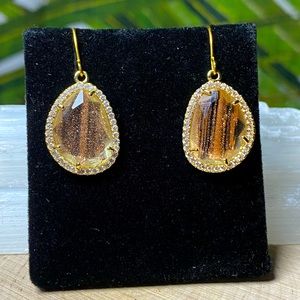 VTG| Gold Tone Rose Gold Glitter Earrings 💝✨